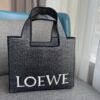 Loewe Anagram Basket Embroidered Logo Rattan Woven Shopping Tote Beach Bag Summer New Arrival Basket Bag Woven Leather-Trimmed Tote for Beach and Vacation