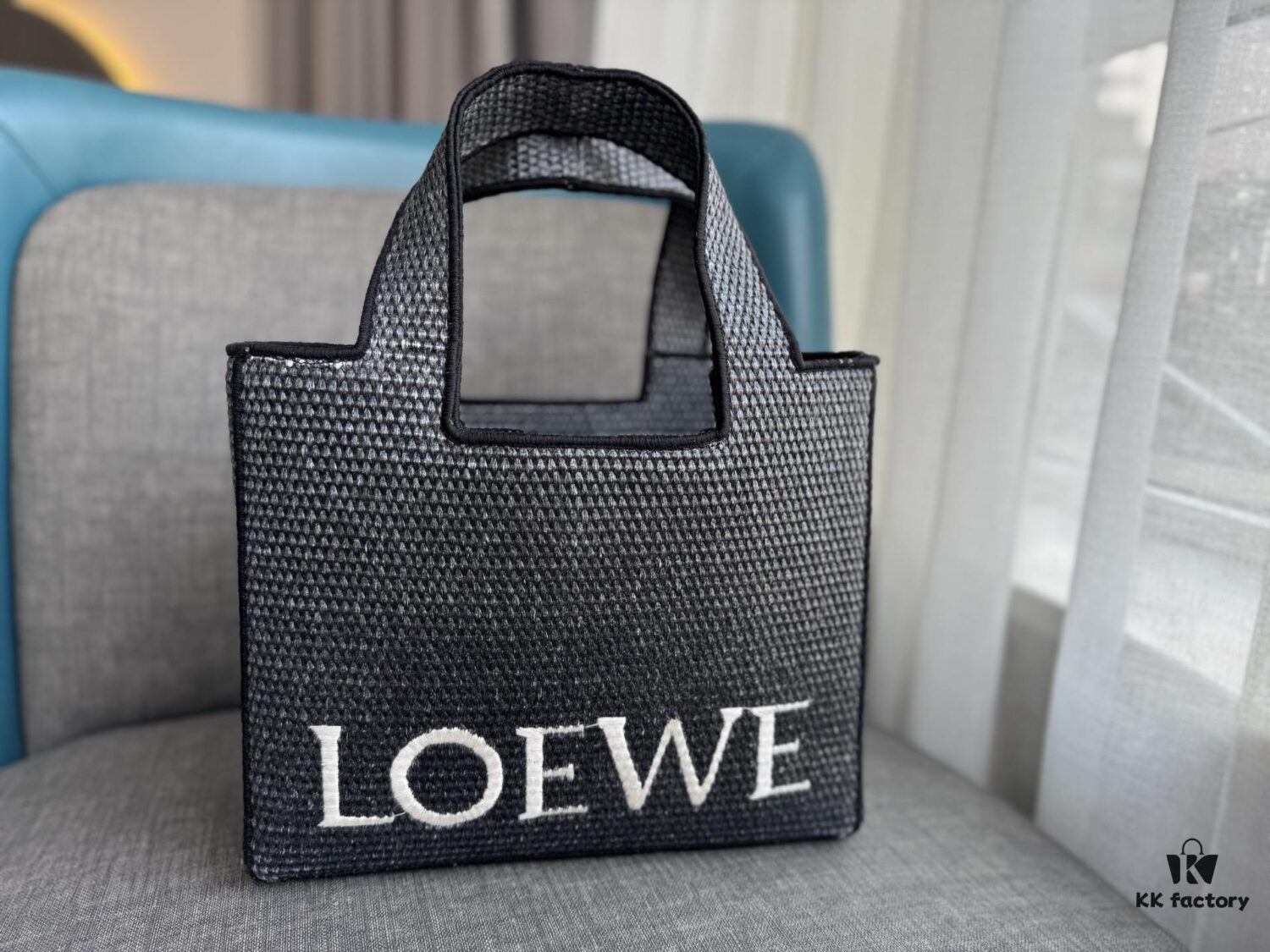Loewe Anagram Basket Embroidered Logo Rattan Woven Shopping Tote Beach Bag Summer New Arrival Basket Bag Woven Leather-Trimmed Tote for Beach and Vacation