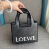 Loewe Anagram Basket Embroidered Logo Rattan Woven Shopping Tote Beach Bag Summer New Arrival Basket Bag Woven Leather-Trimmed Tote for Beach and Vacation