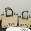 Loewe Anagram Basket Embroidered Logo Woven Straw Tote Bag Summer New Arrival Basket Bag Large and Small Sizes