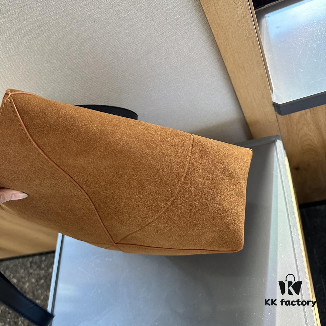 Suede Loewe Luna Shoulder Bag, Includes Pendant and Gift Box Packaging 🎁