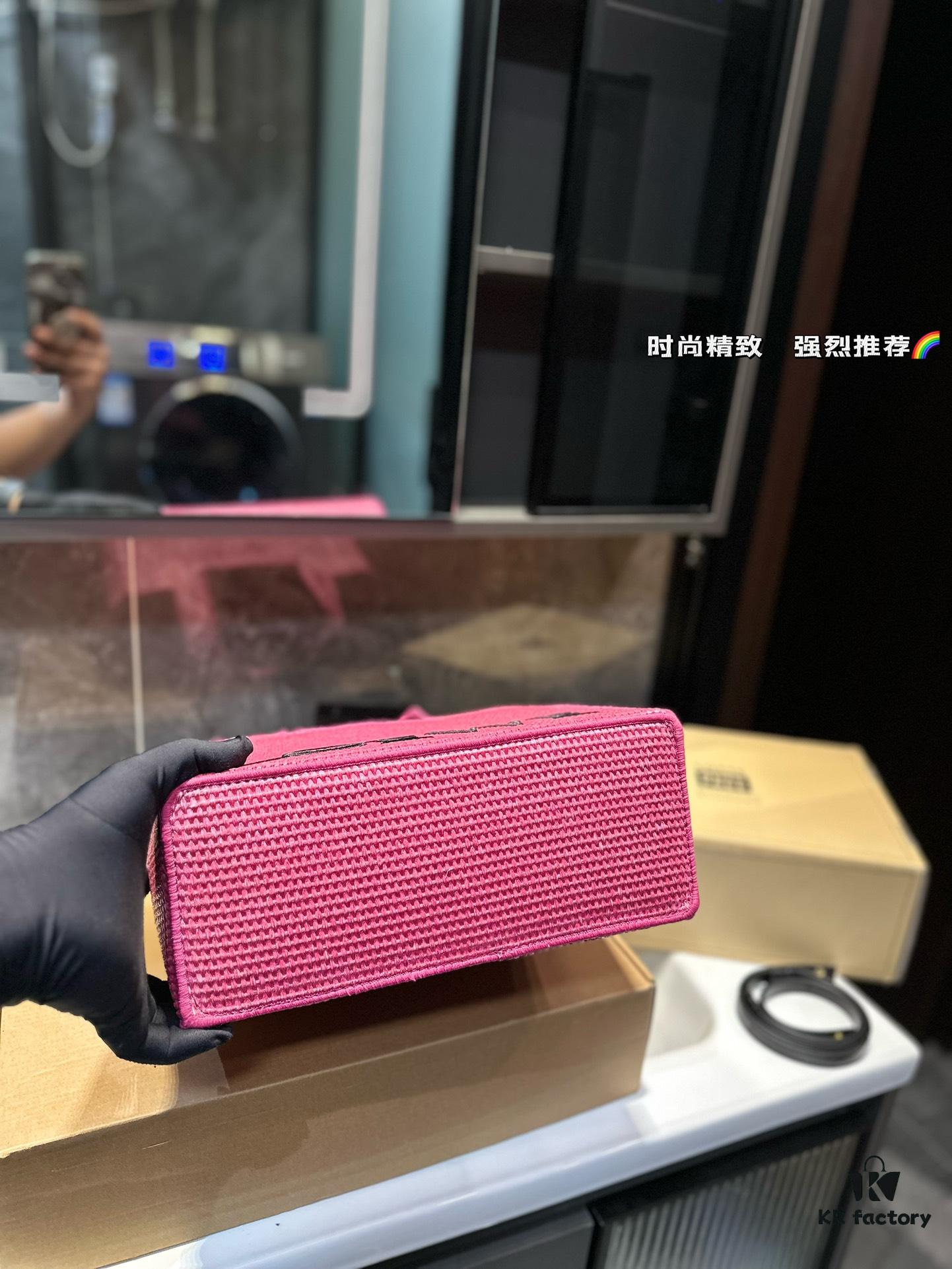 Loewe Anagram Basket Embroidered Logo Woven Straw Tote Bag Summer New Arrival Seagrass Bag Basket Bag Small and Large Woven Leather-Trimmed Shopping Tote Beach Vacation Handbag