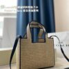 Loewe Anagram Basket Embroidered Logo Woven Straw Tote Bag Summer New Arrival Basket Bag Large and Small Sizes