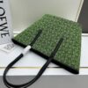 Loewe & T Tote Embroidered Jacquard Fabric with Leather — Shopping Bag