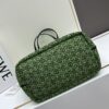 Loewe & T Tote Embroidered Jacquard Fabric with Leather — Shopping Bag