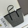 Loewe & T Tote Embroidered Jacquard Fabric with Leather — Shopping Bag