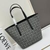 Loewe & T Tote Embroidered Jacquard Fabric with Leather — Shopping Bag
