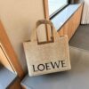 Loewe Anagram Basket Embroidered Logo Straw Woven Shopping Tote Summer New Arrival Basket Bag Mini/Medium/Large Sizes