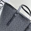 Loewe & T Tote Embroidered Jacquard Fabric with Leather — Shopping Bag