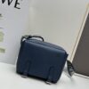 Loewe New Soft Smooth Calfskin Leather and Jacquard Fabric Military Messenger Bag for Men