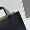Loewe Buckle Tote Without Zip, Deep Gray Crinkled Texture Handbag for Men, Model 3050