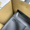 Loewe Buckle Tote Without Zip, Deep Gray Crinkled Texture Handbag, Men's Gray Tote Bag Model 3050