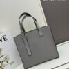 Loewe Buckle Tote Without Zip, Deep Grey Veined Calfskin Handbag for Men, Model 3050