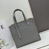 Loewe Buckle Tote Without Zip, Deep Grey Veined Calfskin Handbag for Men, Model 3050