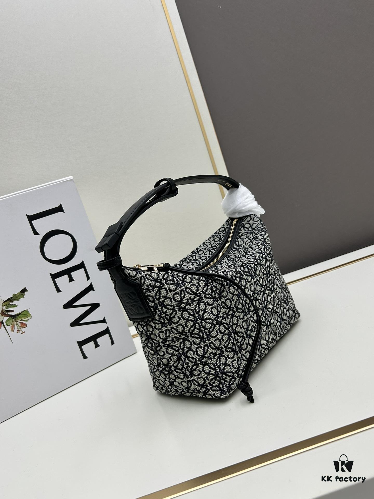 Small Loewe Cubi Vintage Floral Lunch Box Bag - Brown