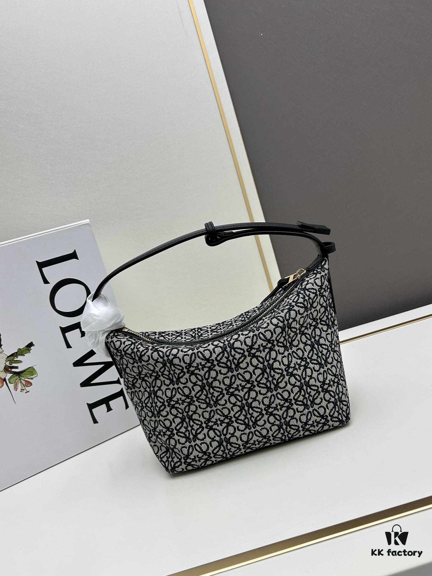 Small Loewe Cubi Vintage Floral Lunch Box Bag - Brown