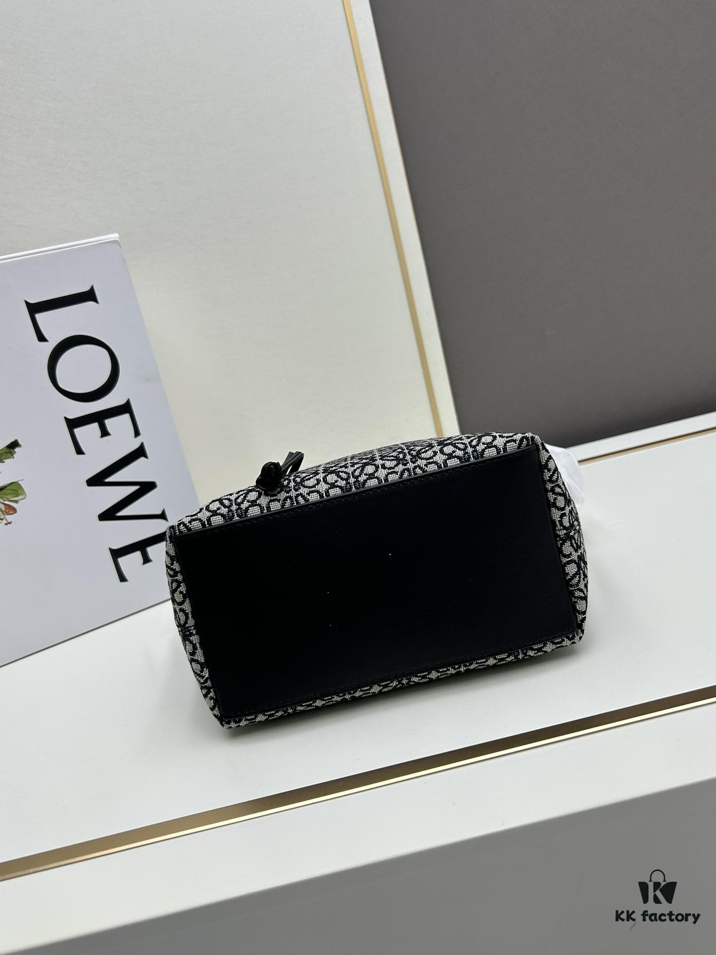 Small Loewe Cubi Vintage Floral Lunch Box Bag - Brown