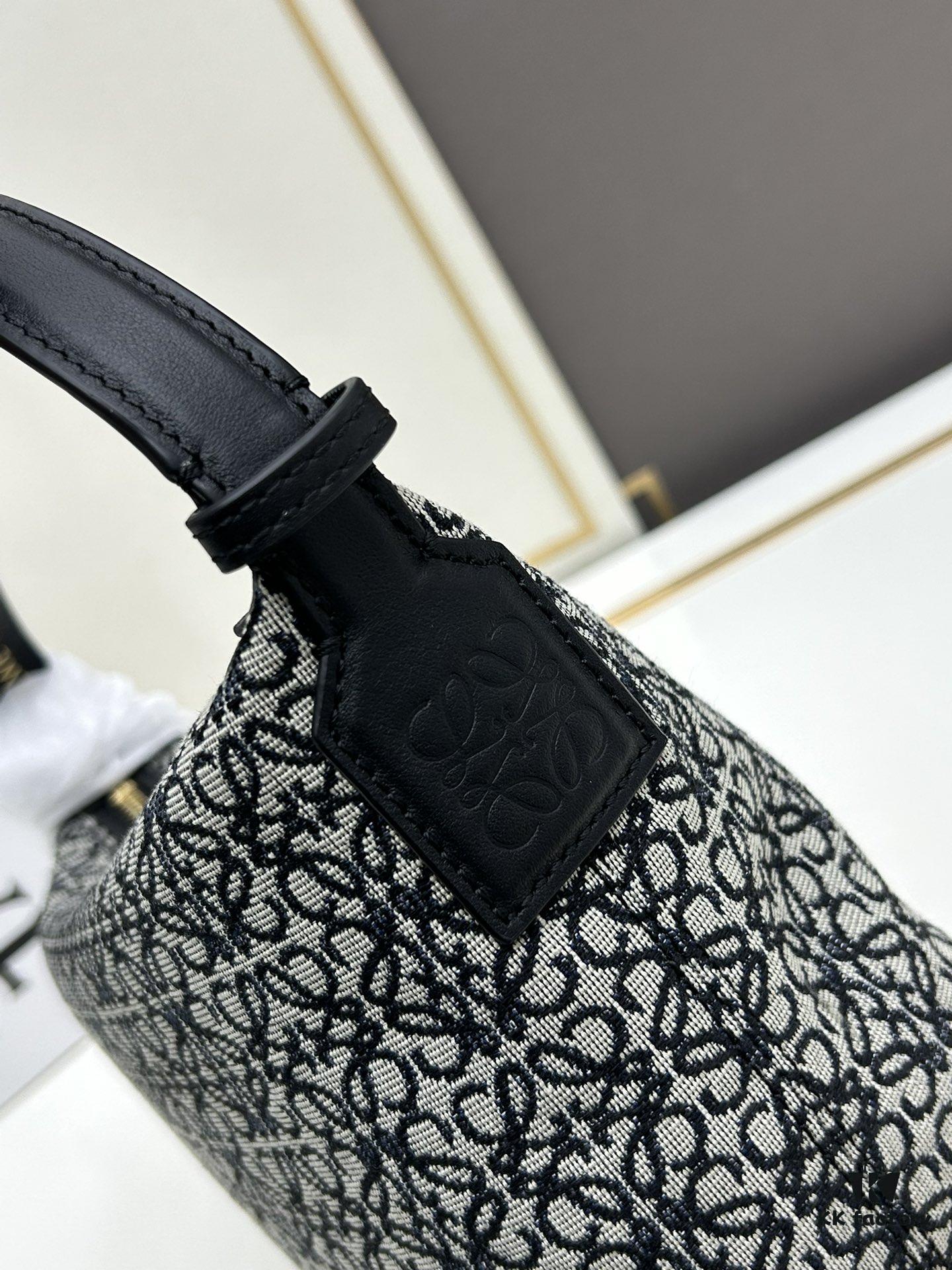 Small Loewe Cubi Vintage Floral Lunch Box Bag - Brown