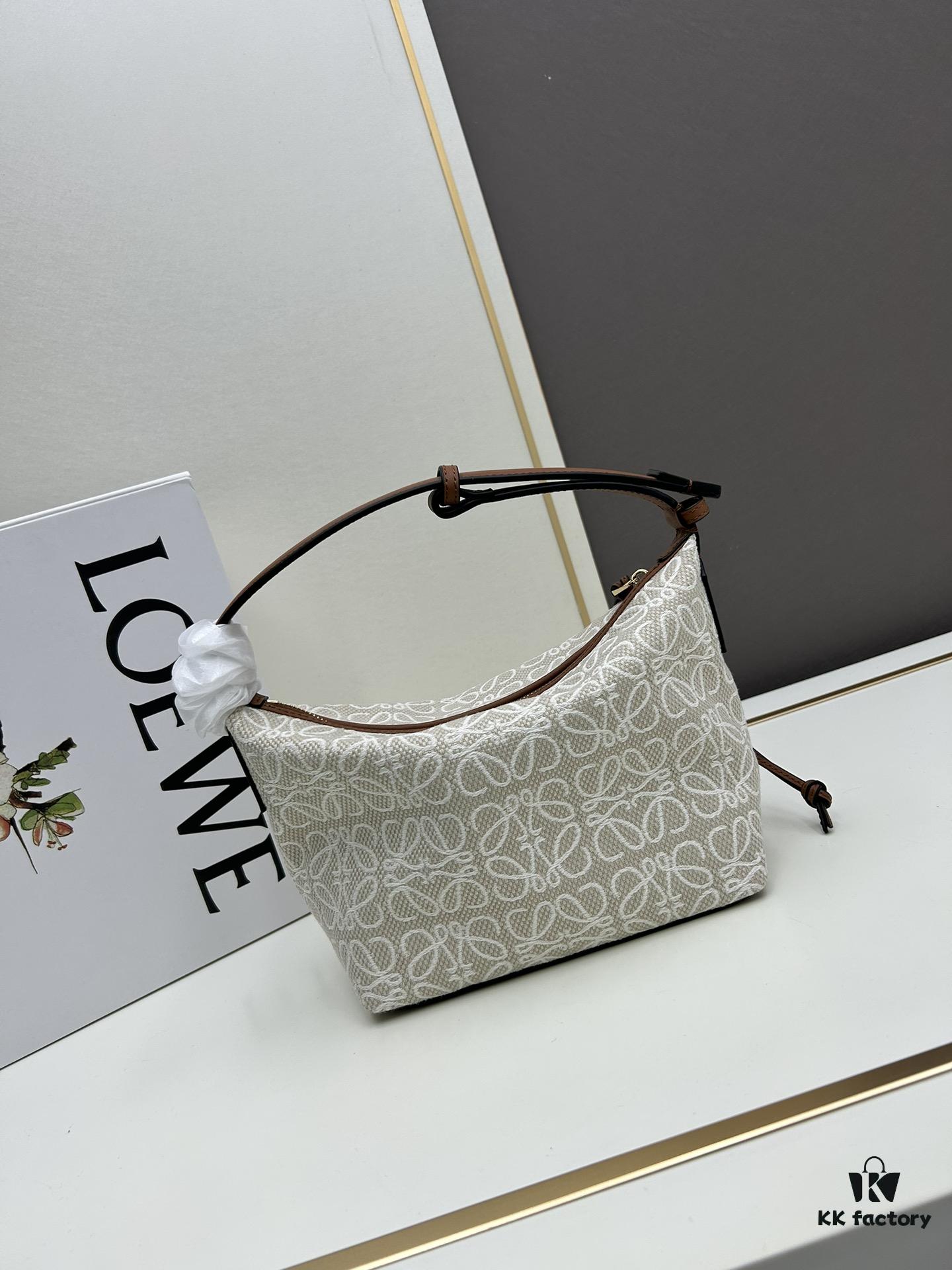 Small Loewe Cubi Vintage Floral Lunch Box Bag – Brown