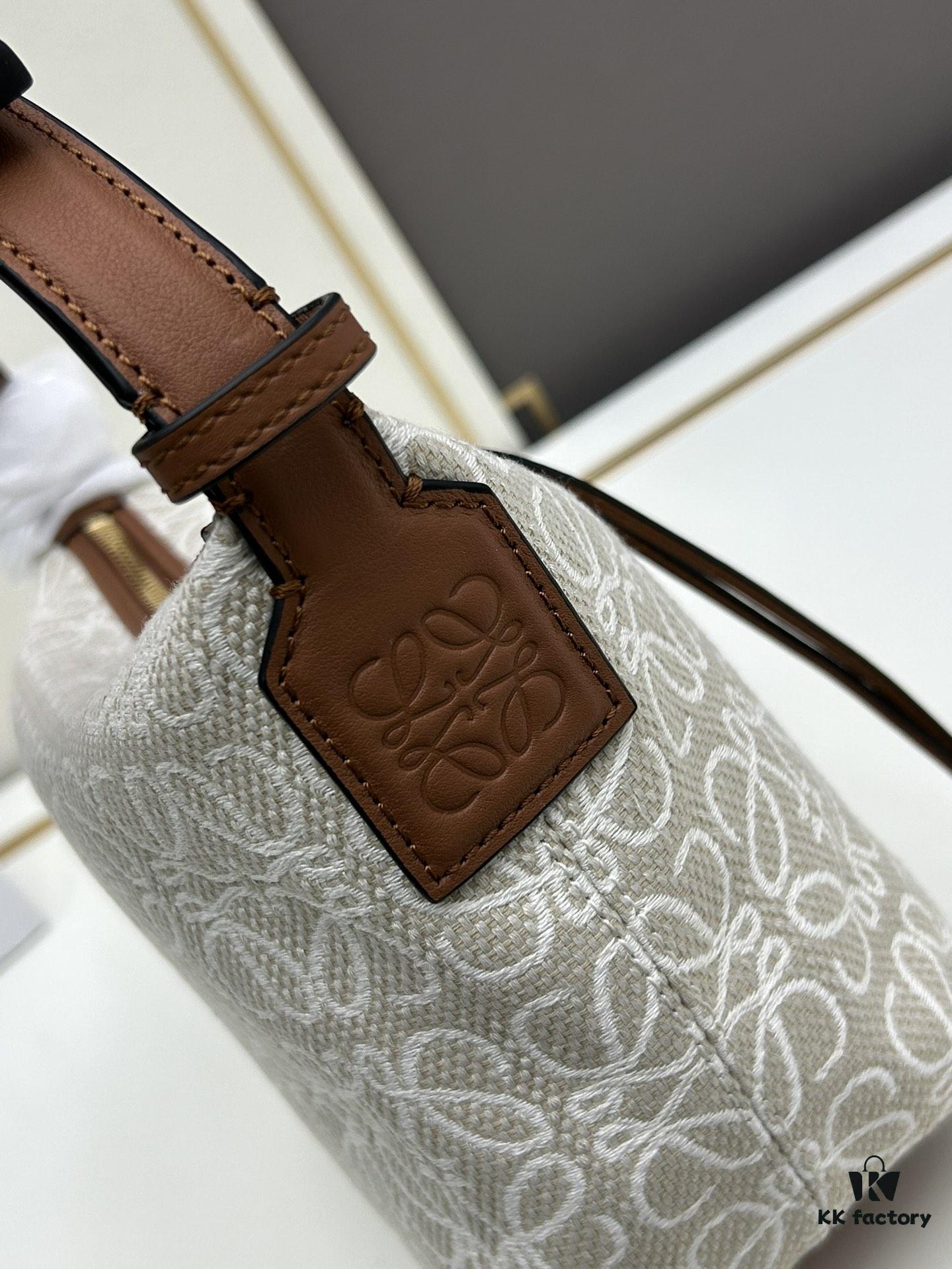 Small Loewe Cubi Vintage Floral Lunch Box Bag – Brown