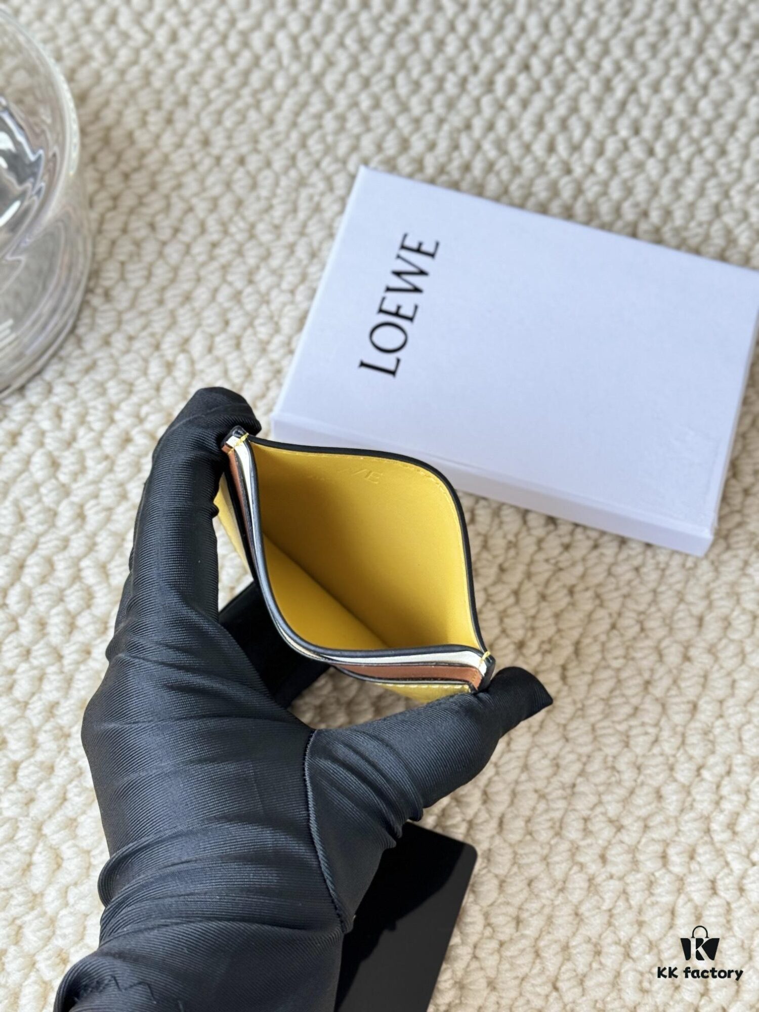 Loewe New Arrival Card Holder Restock! Metallic Logo Design, Comes with Box and Dust Bag