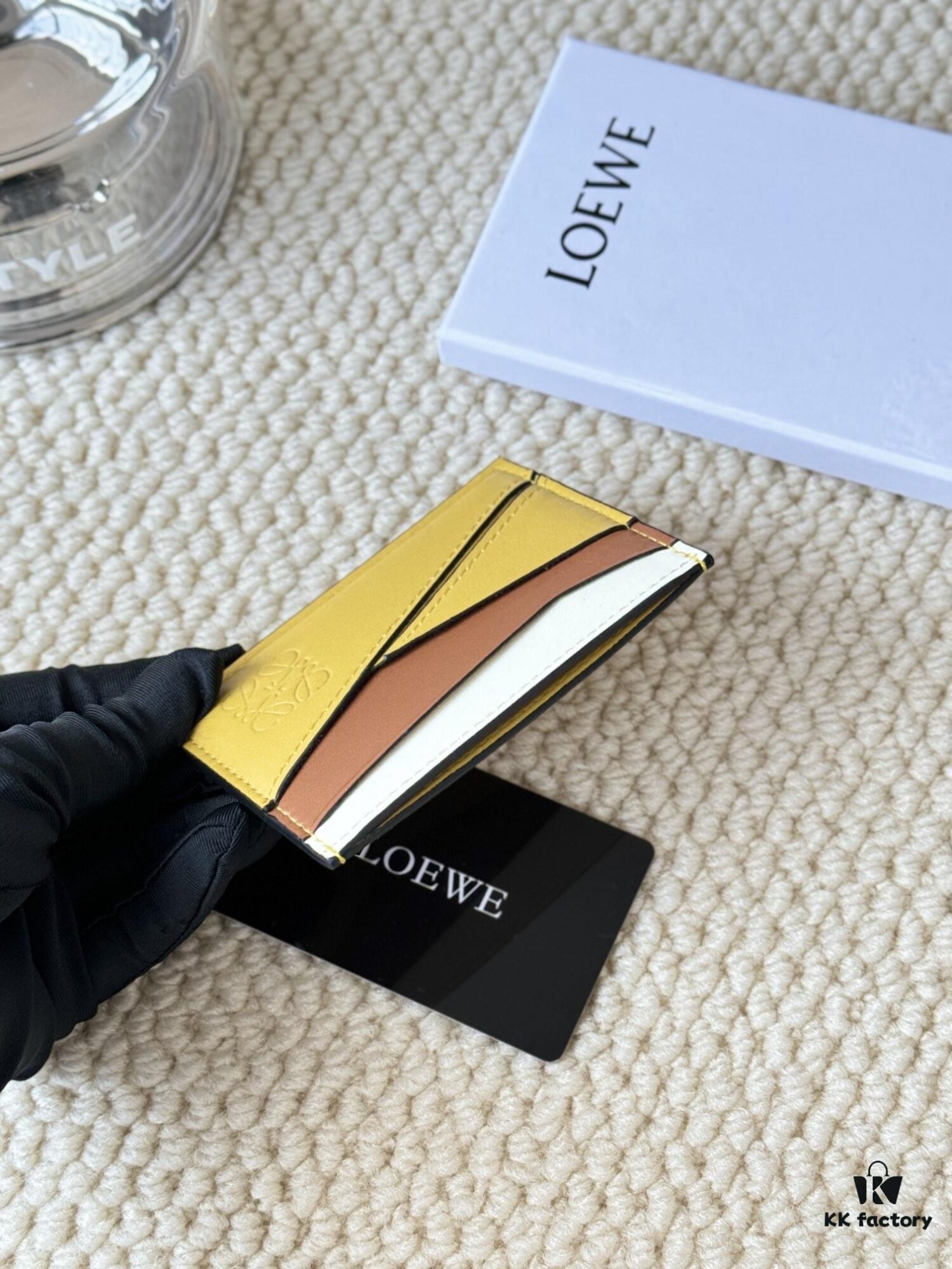Loewe New Arrival Card Holder Restock! Metallic Logo Design, Comes with Box and Dust Bag
