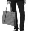 Leather and Fabric Loewe Buckle Tote Bag