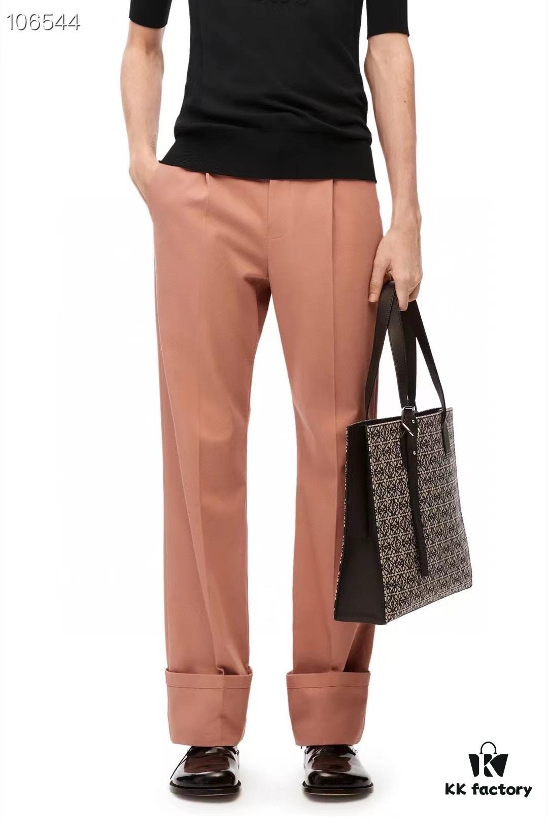 Leather and Fabric Loewe Buckle Tote Bag