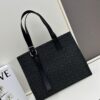 Leather and Fabric Loewe Buckle Tote Bag