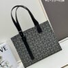 Leather and Fabric Loewe Buckle Tote Bag