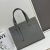 Leather and Fabric Loewe Buckle Tote Bag