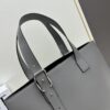 Leather and Fabric Loewe Buckle Tote Bag