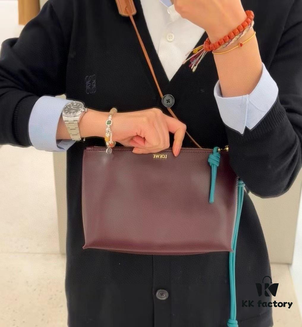 2024 New Arrival Knot T Shiny Nappa Leather Clutch Bag Model S3045