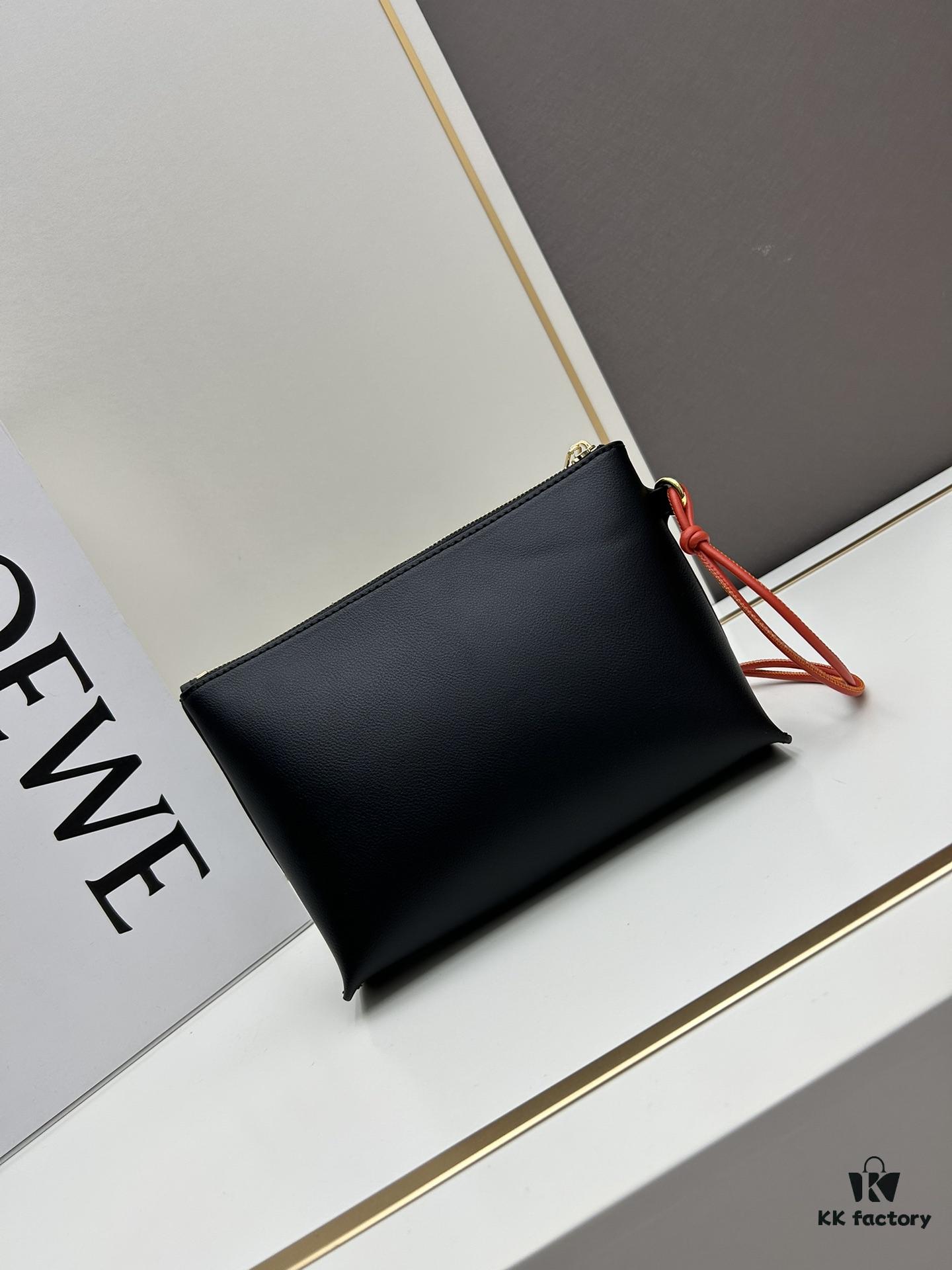 2024 New Arrival Knot T Shiny Nappa Calf Leather Clutch Bag Model S3045