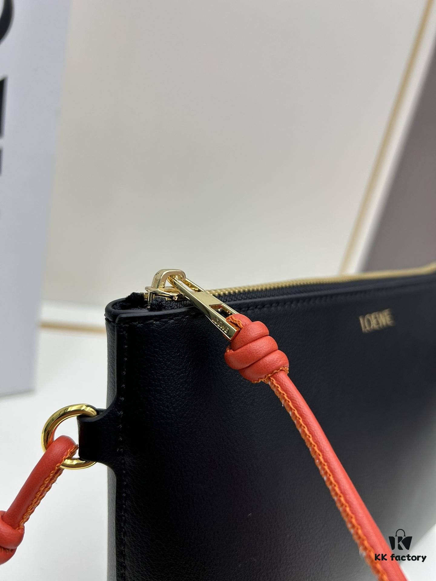 2024 New Arrival Knot T Shiny Nappa Calf Leather Clutch Bag Model S3045