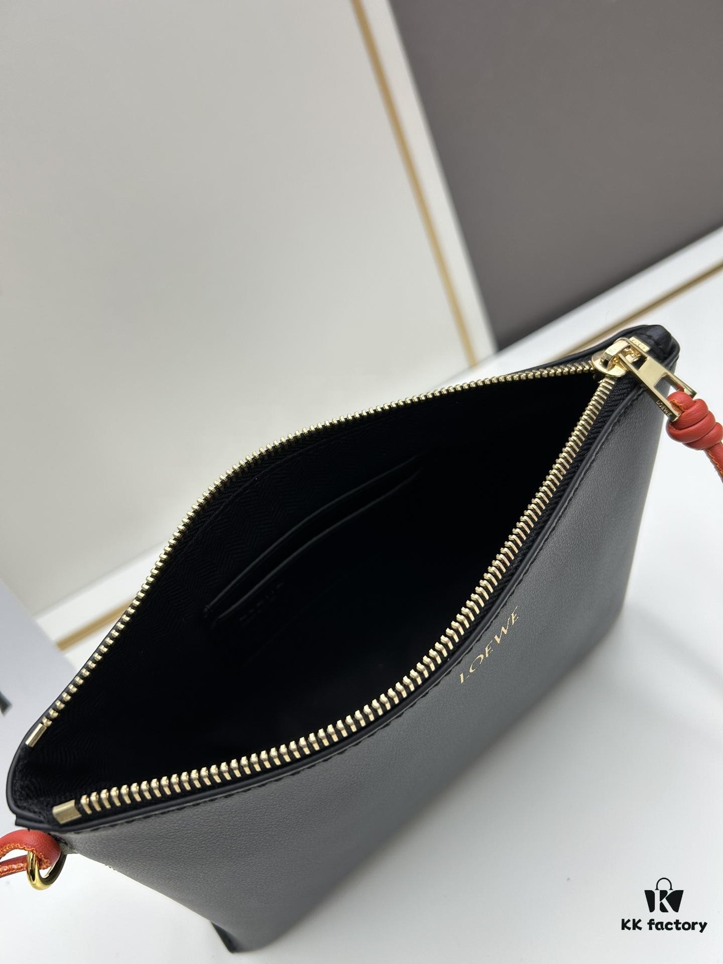 2024 New Arrival Knot T Shiny Nappa Calf Leather Clutch Bag Model S3045