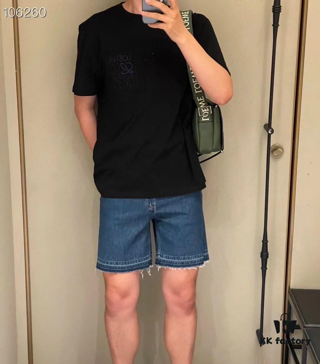 Loewe New Soft Smooth Cowhide Leather and Jacquard Fabric Military Messenger Bag for Men