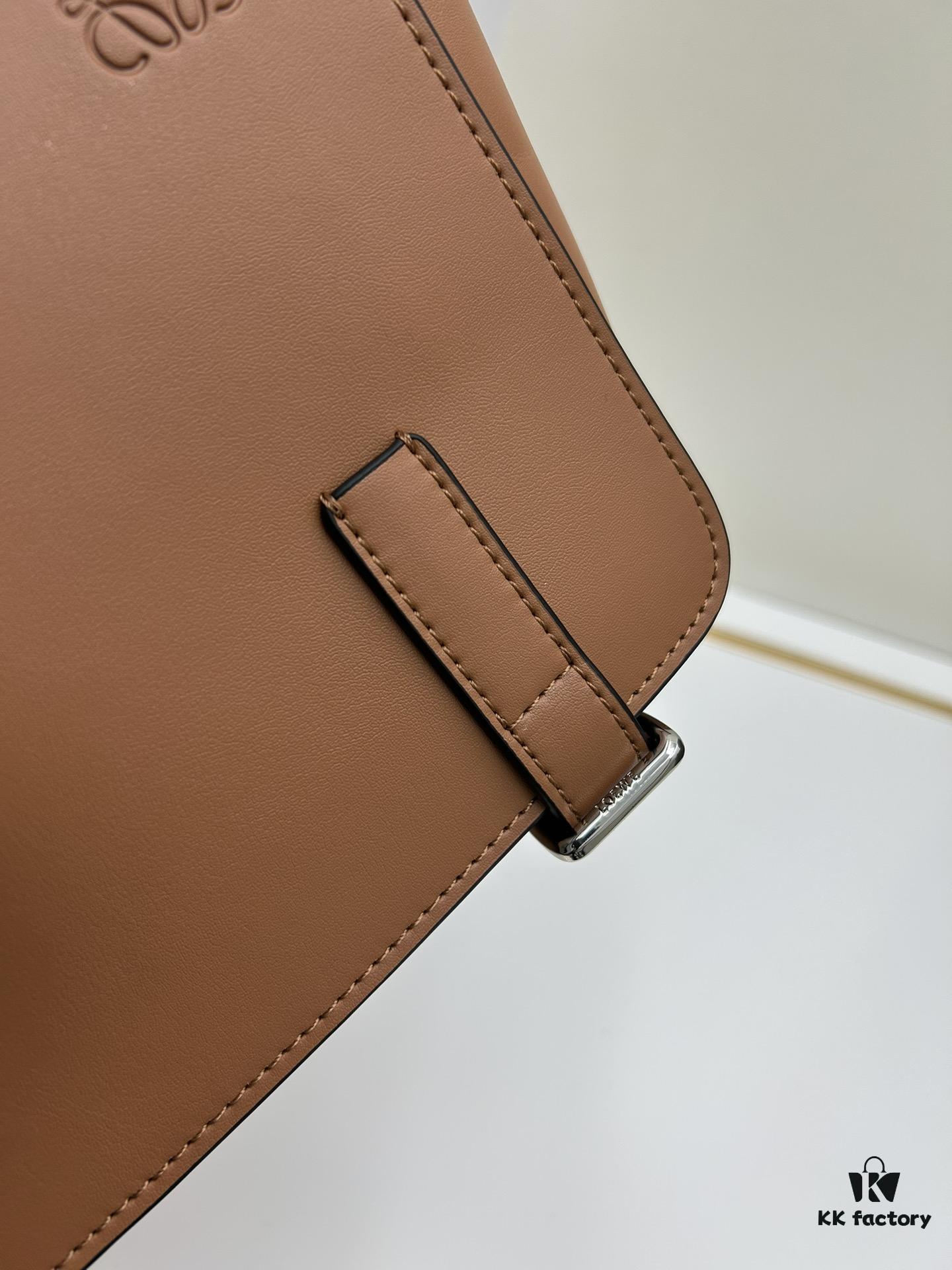 Loewe New Soft Smooth Cowhide Leather and Jacquard Fabric Military Messenger Bag for Men