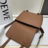 Loewe New Soft Smooth Cowhide Leather and Jacquard Fabric Military Messenger Bag for Men