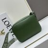 Loewe New Soft Smooth Cowhide Leather and Jacquard Fabric Military Messenger Bag for Men