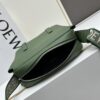 Loewe New Soft Smooth Cowhide Leather and Jacquard Fabric Military Messenger Bag for Men