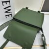 Loewe New Soft Smooth Cowhide Leather and Jacquard Fabric Military Messenger Bag for Men
