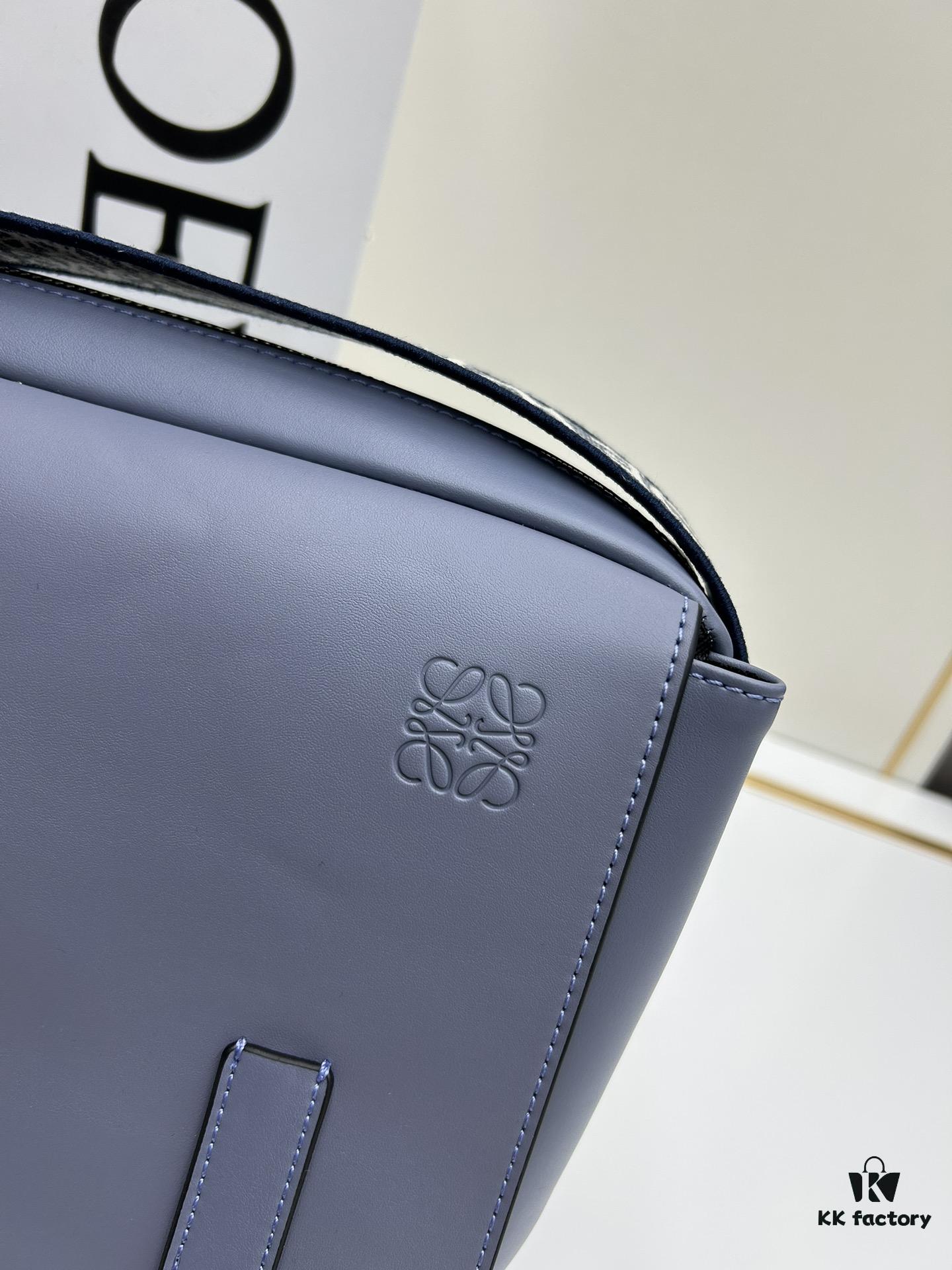 Loewe New Soft Smooth Calfskin Leather and Jacquard Fabric Military Messenger Bag for Men