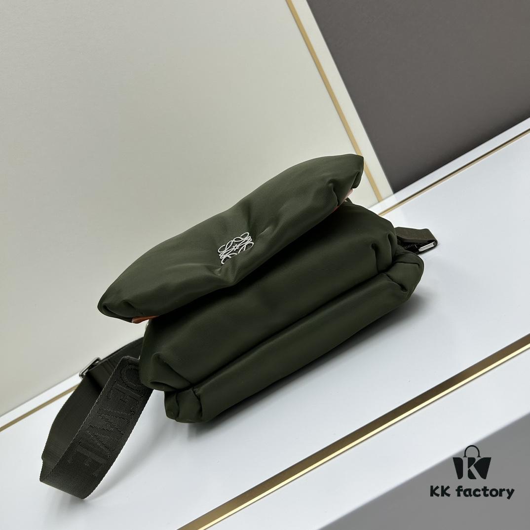 LOEWE Puffer Goya Nylon Handbag Size 24-17-9