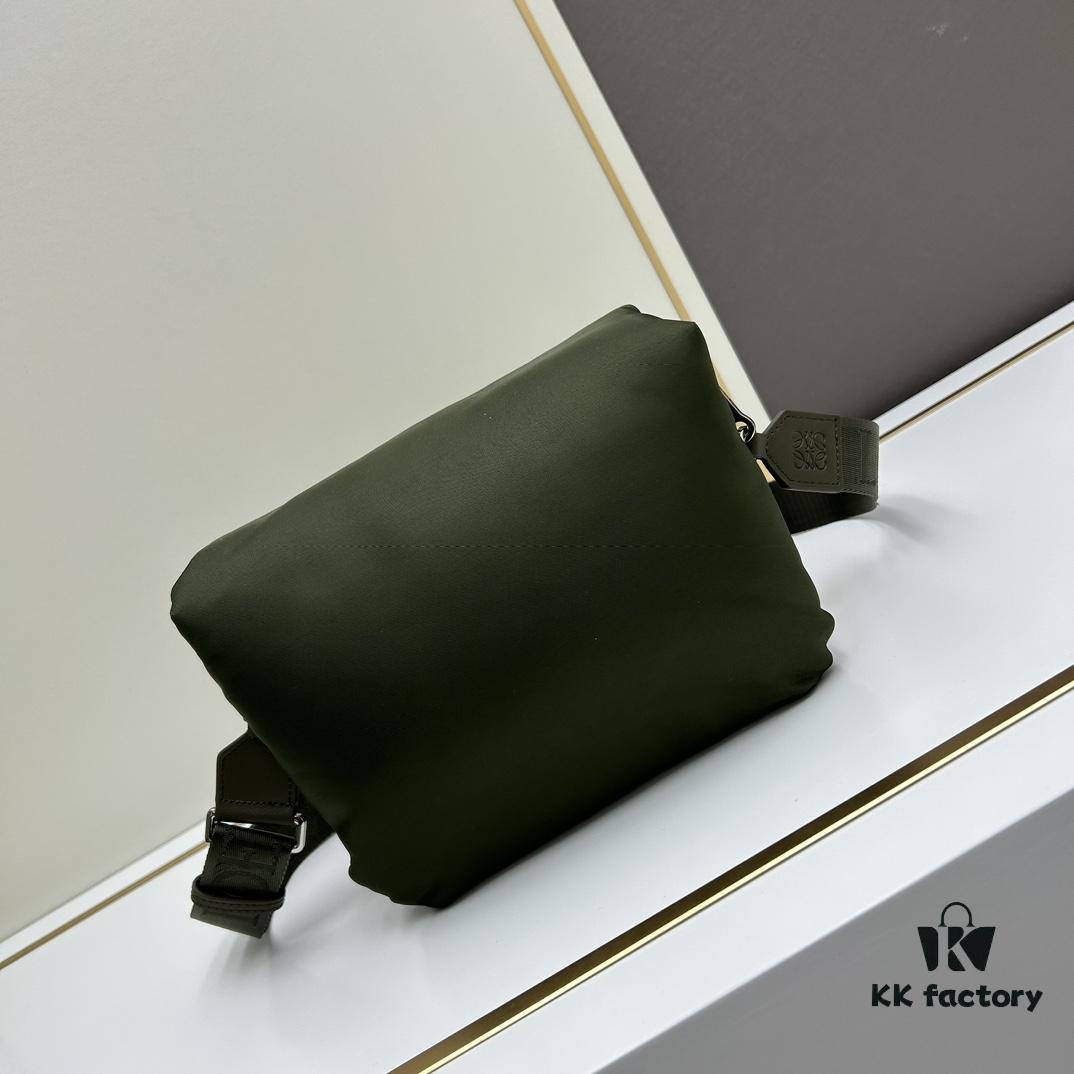 LOEWE Puffer Goya Nylon Handbag Size 24-17-9