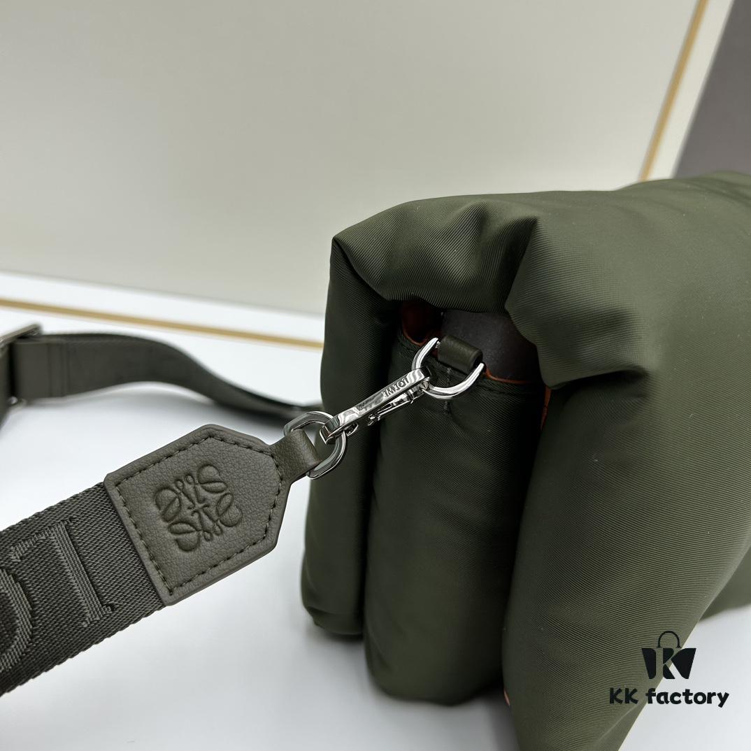 LOEWE Puffer Goya Nylon Handbag Size 24-17-9