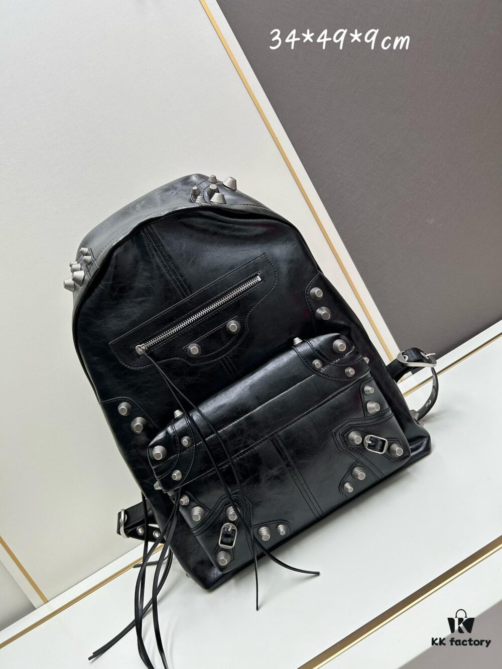 Genuine Leather Ba1enciaga Le Cagole Studs Backpack – A Stylish Accessory That Elevates Your Entire Outfit