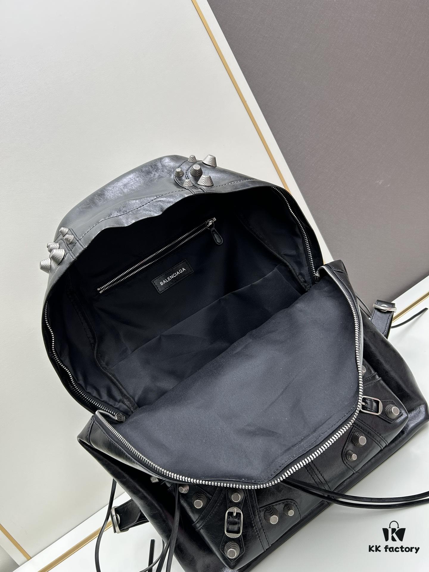 Genuine Leather Ba1enciaga Le Cagole Studs Backpack – A Stylish Accessory That Elevates Your Entire Outfit