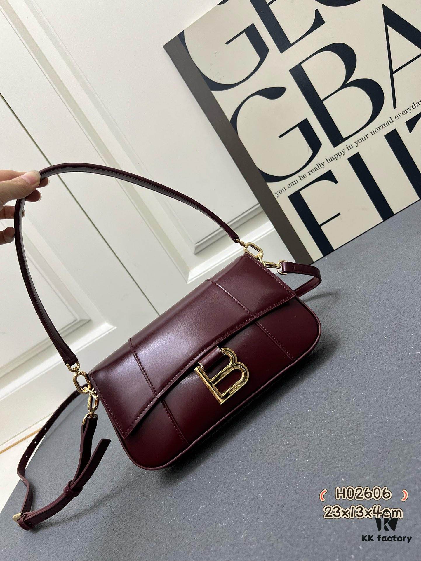 Top Grain Leather Balenciaga Paris, 23x13x4cm, 2025 New Arrival Niche Bag