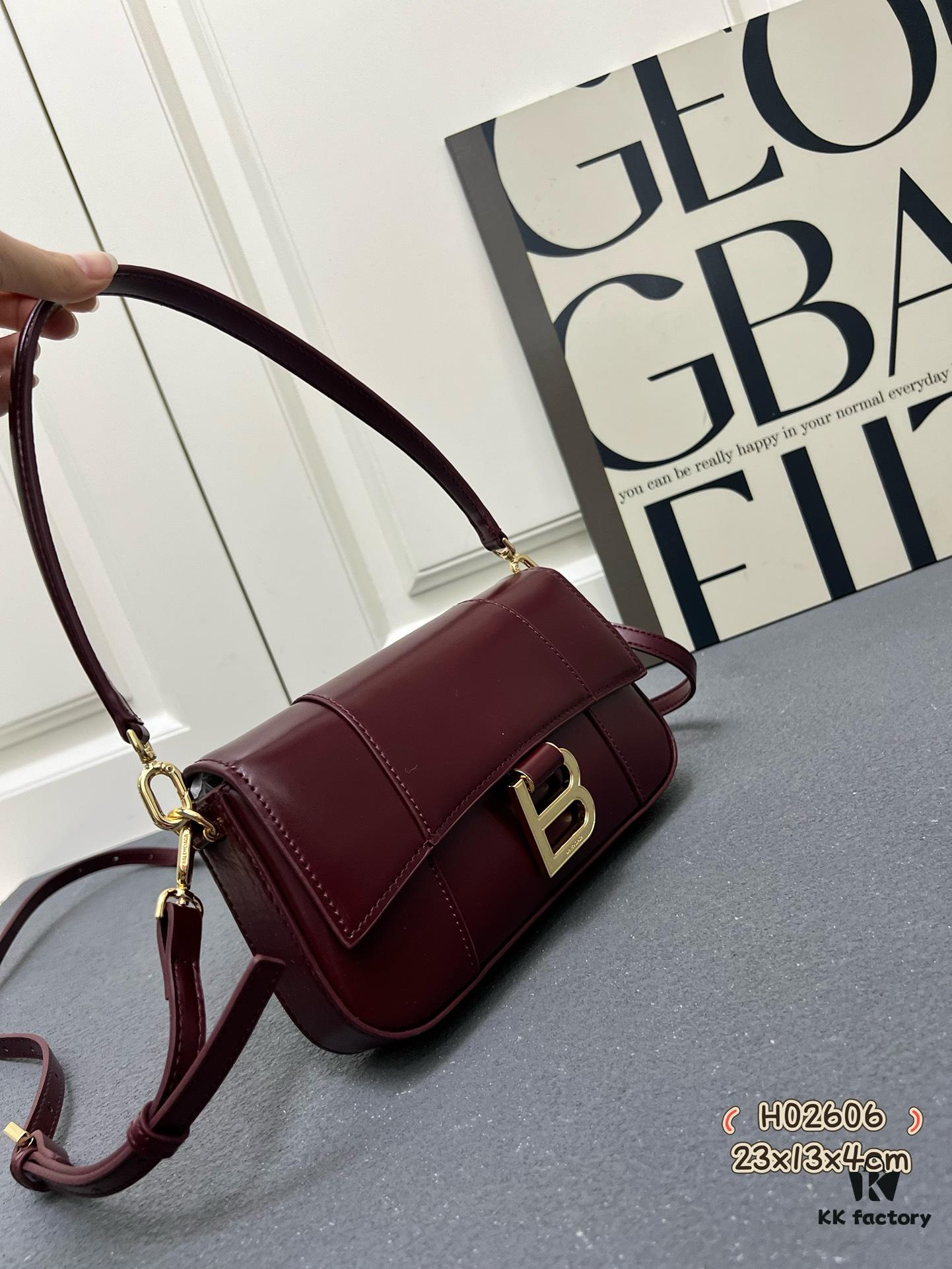Top Grain Leather Balenciaga Paris, 23x13x4cm, 2025 New Arrival Niche Bag
